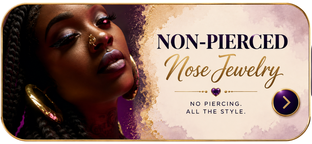 Non-pierced faux nose jewelry