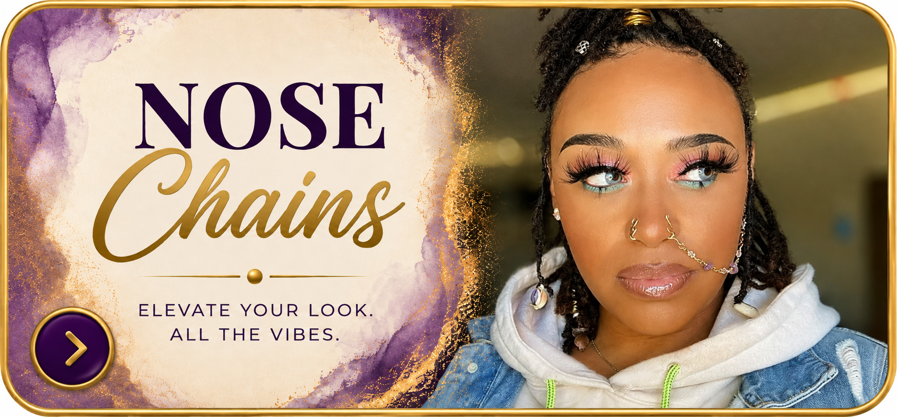 Stylish handcrafted nose chains