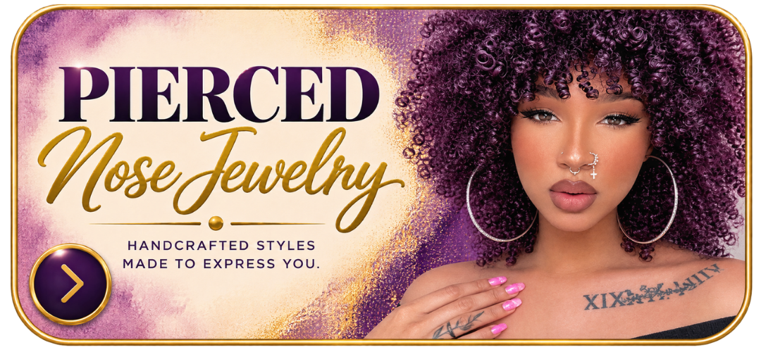Handcrafted pierced nose jewelry