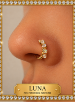 Luna Swarovski Crystal Nose Cuff – No Piercing Needed